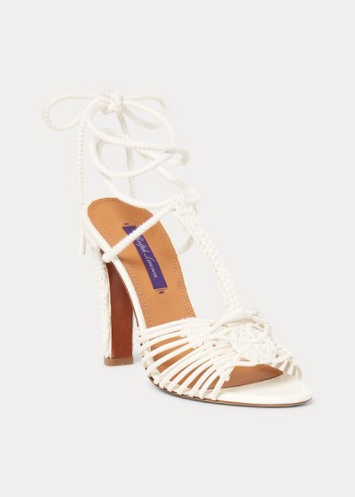 Women's Ralph Lauren Tenley Cotton-Leather Sandals | 598061RFJ